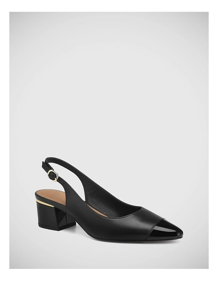 Gwenda Leather Heel in Black