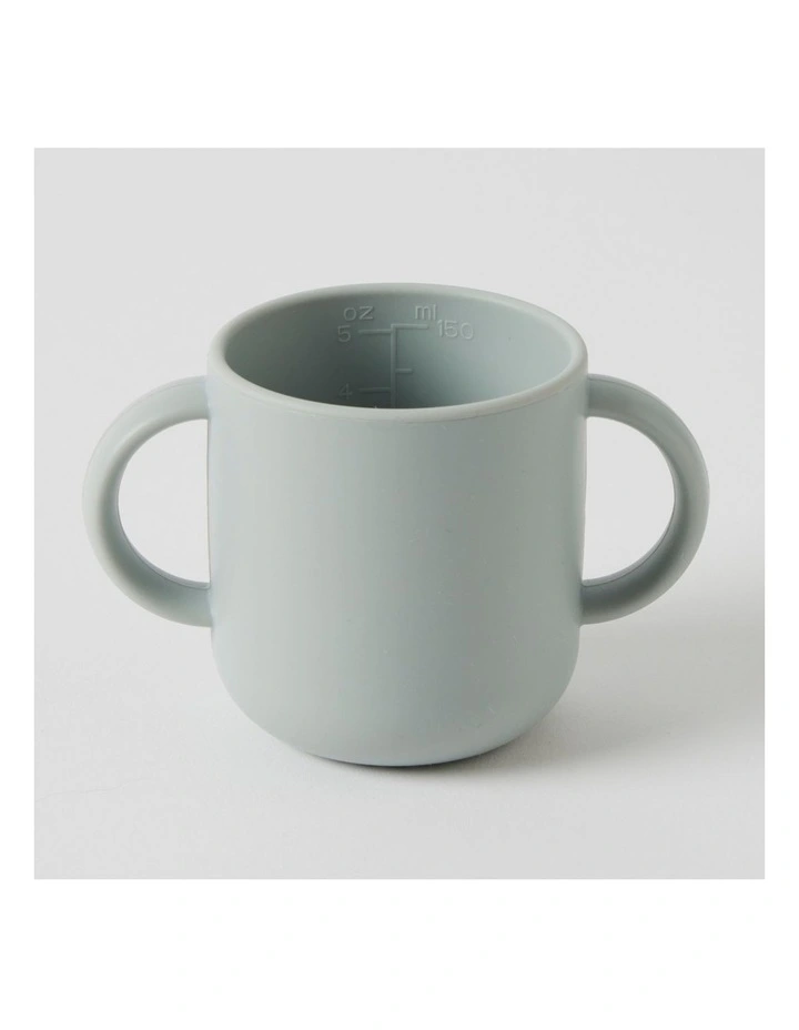 Henny Silicone 2-Handle Cup 2 Pack in Steele