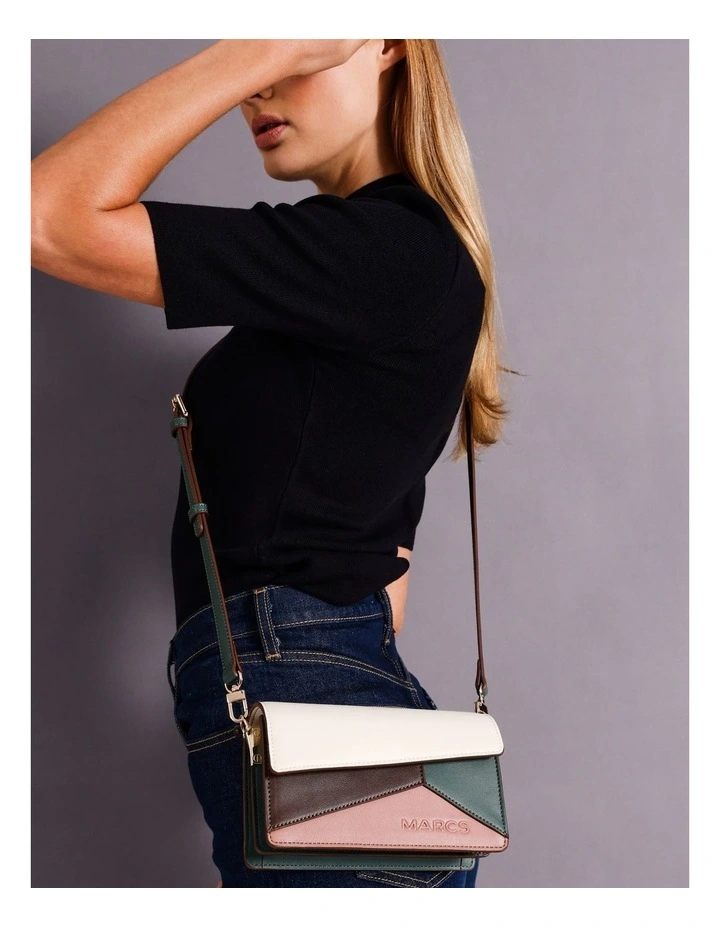 Amsterdam Pixel Crossbody Bag in Khaki Combo