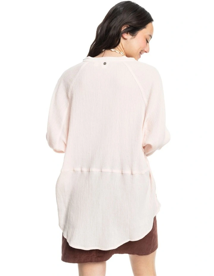 Oversized Long Sleeve Shirt in Pale Dogwood