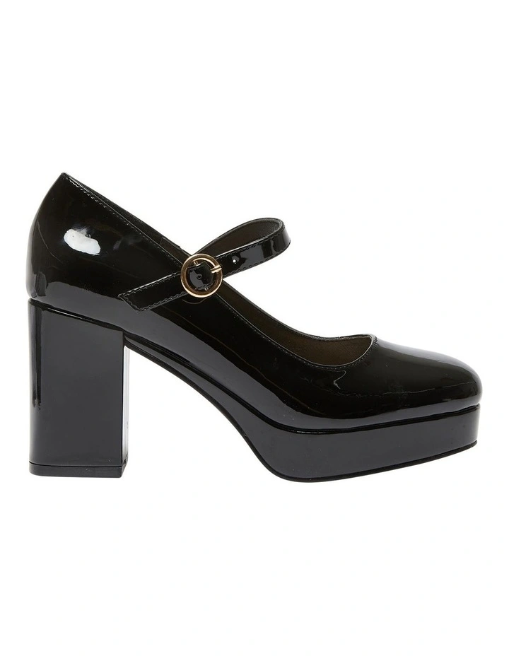 Tate Heeled Shoes in Black Patent