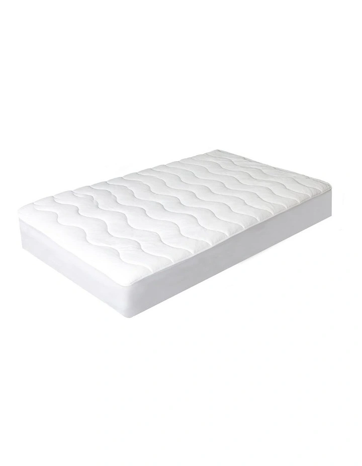 Single Mattress Topper Protector in White