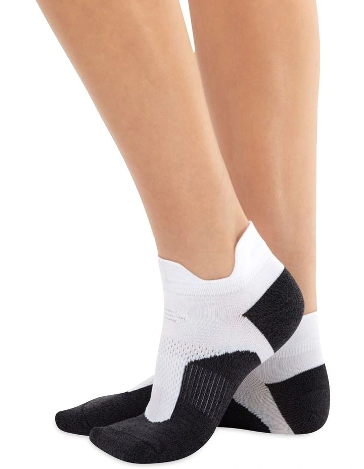 Men's Socks in White/Black 12 Pack