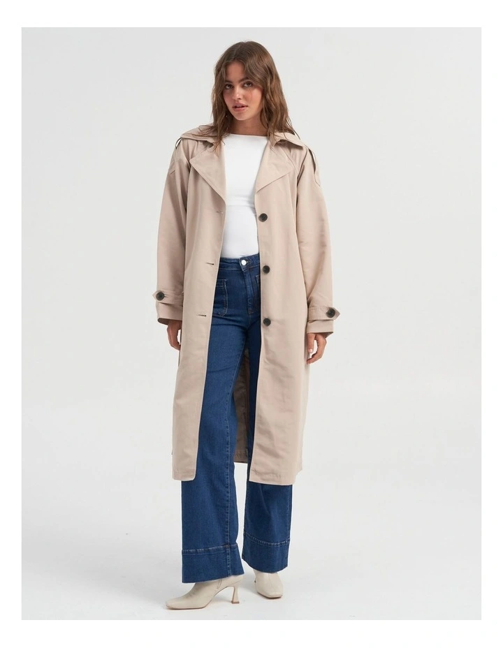 Dicte Trench Coat in Taupe