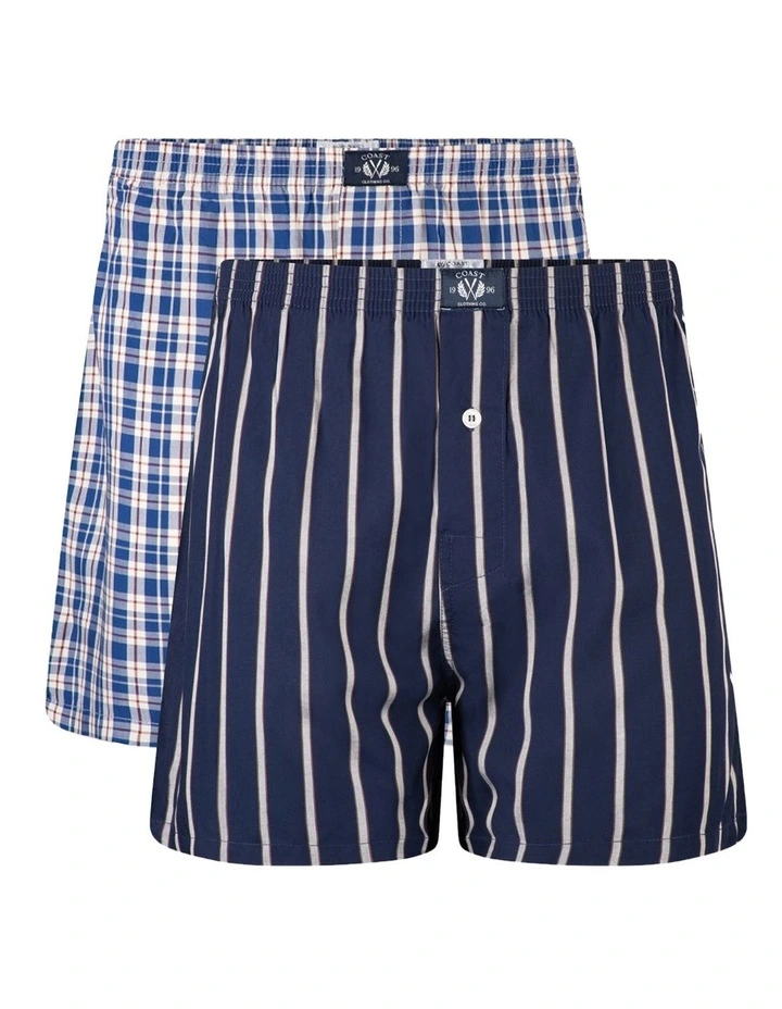 Bamboo Boxers 2 Pack in Blue