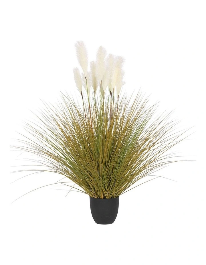 Potted Bulrush Grass Artificial Plant 137cm in Multi