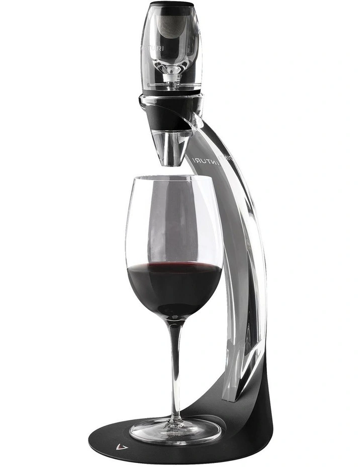 Wine Aerator With Stand in Black