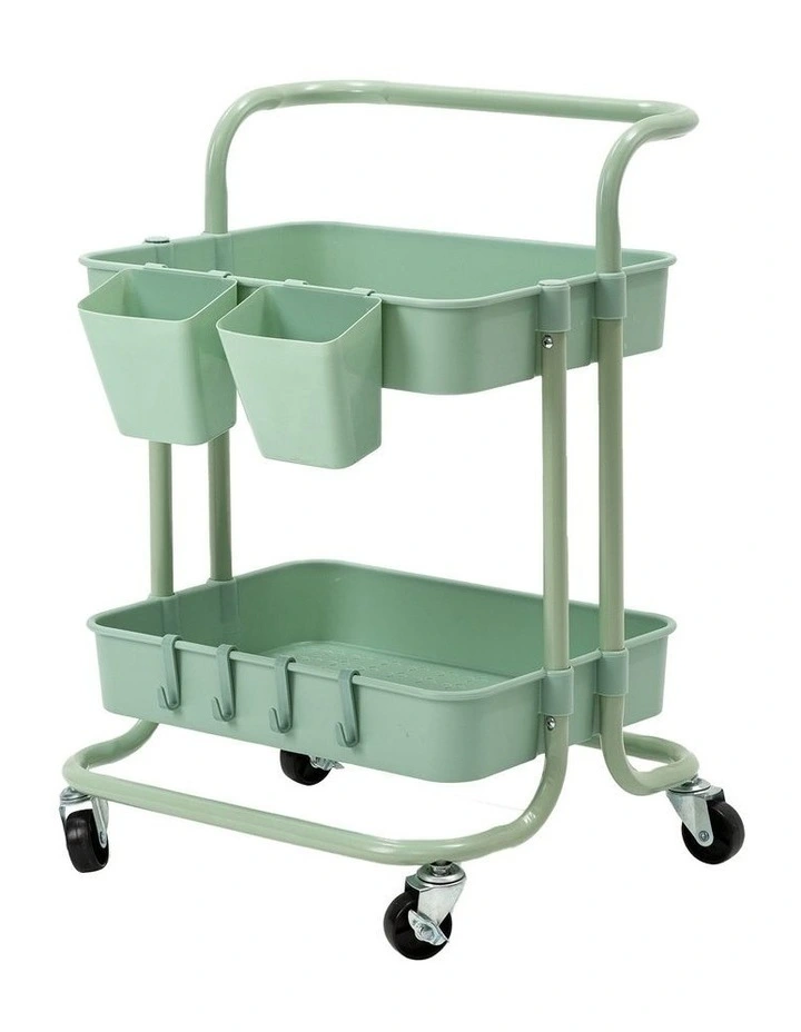 Kandoka 2 Tier storage Trolley Cart in Green