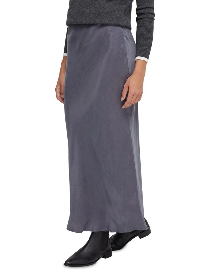 Lucinda Cupro Skirt in Charcoal