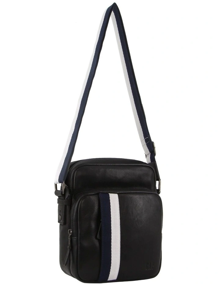Leather Cross-Body Bag in Black