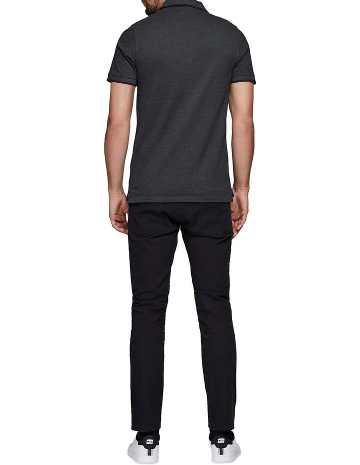 Paulos Short Sleeve Polo Shirt in Dark Grey