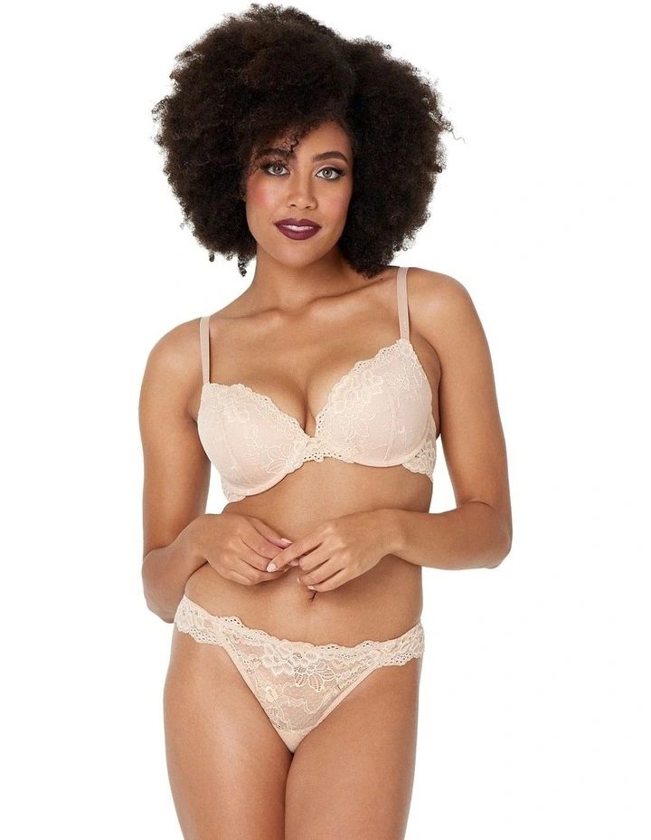 My Fit Lace Thong in Frappe