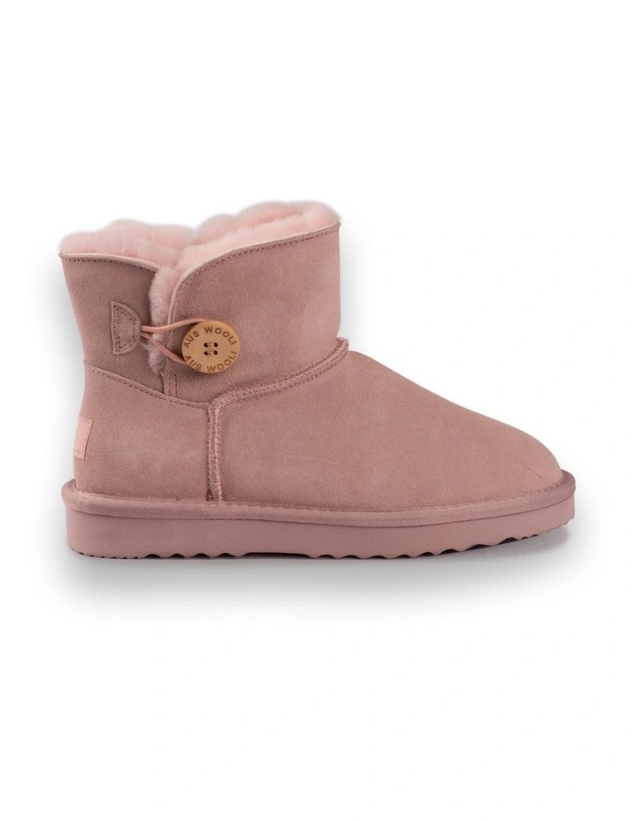 Women Short Sheepsk Button UGG Boot Pk