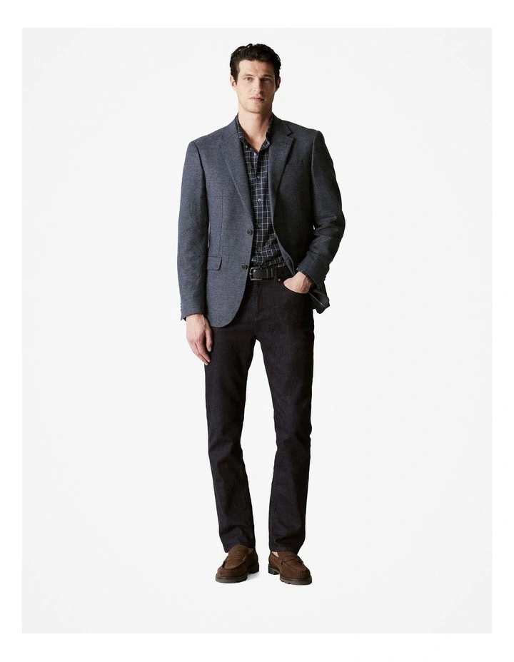 English Check Blazer in Navy