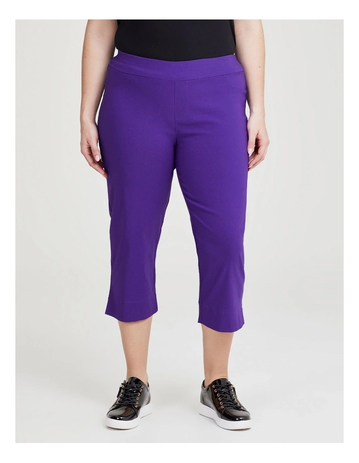 Expose Split Hem Crop Pant in Purple