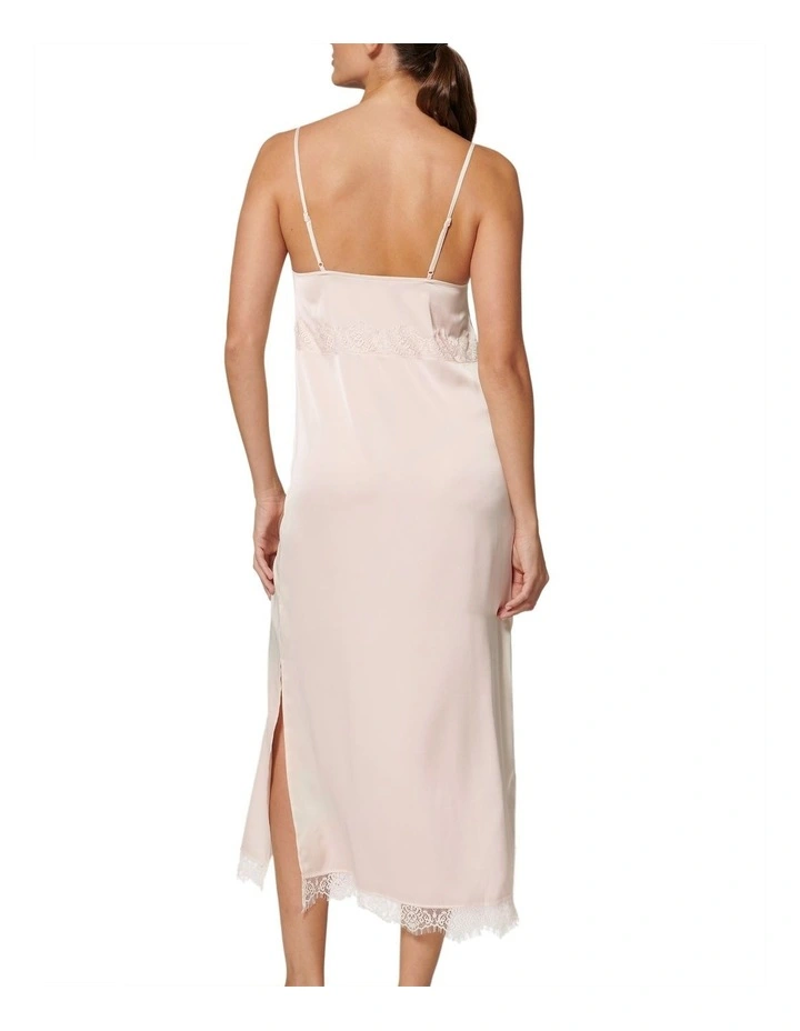 Satin Secrets Long Nightdress in Pink