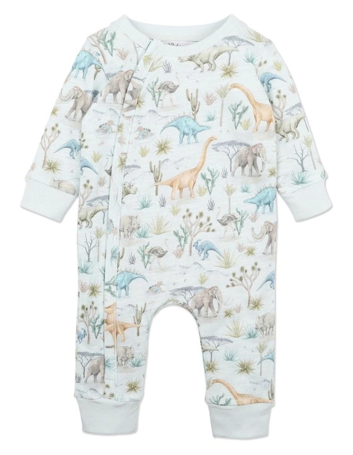 Long Sleeve Zip Romper in Kai Print