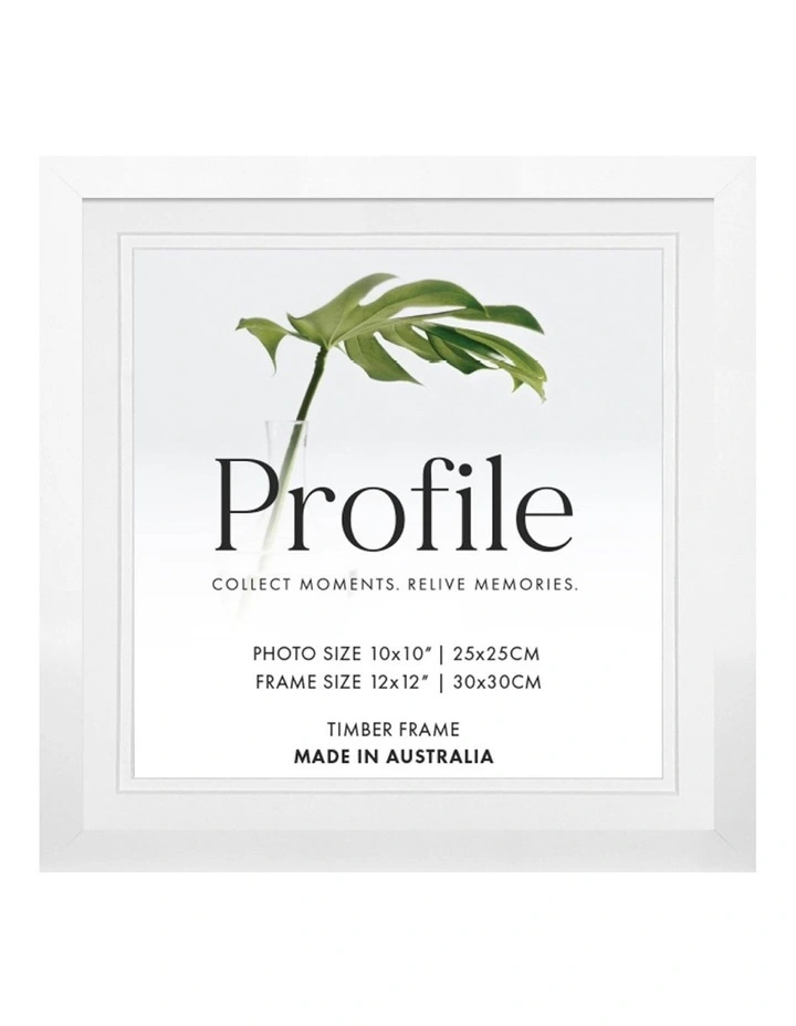 Australia Made Timber Photo Frame 12x12"/10x10" (3 Pack) in White