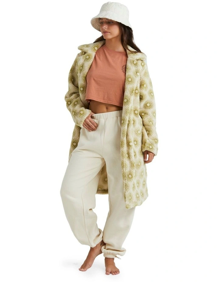 Brick Lane Cozy Teddy Jacket in Kiwi