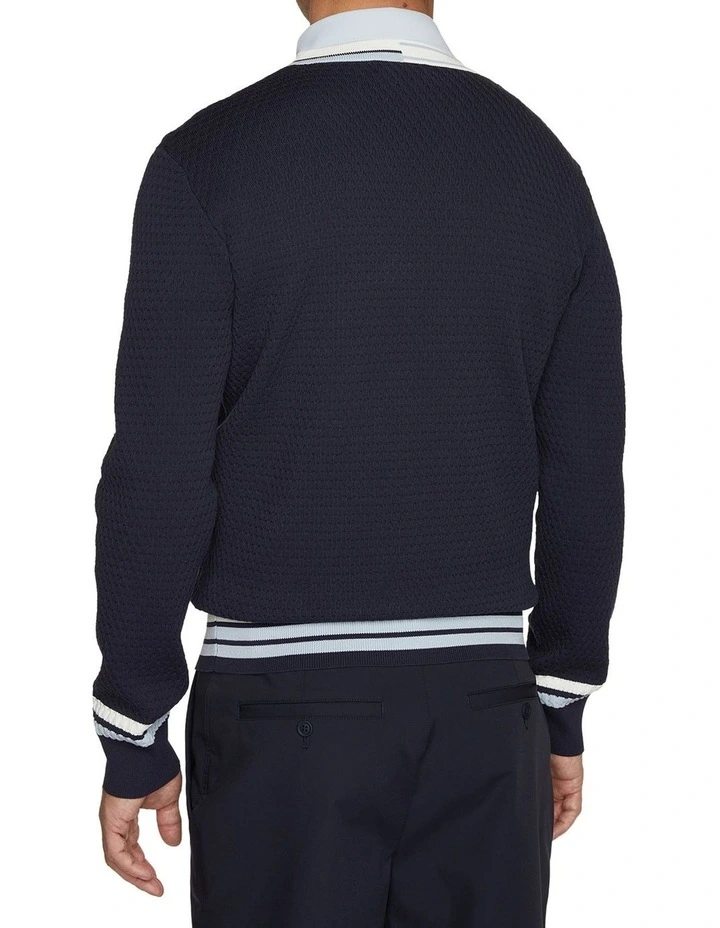 V-neck Sweater in Navy