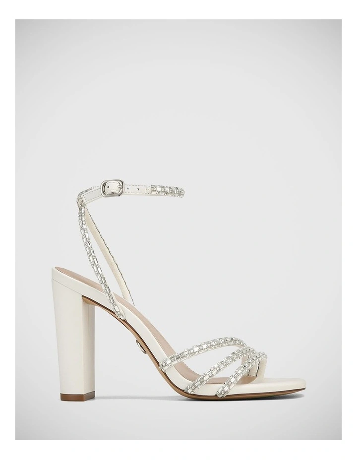 Rachelle Leather Sandal in White