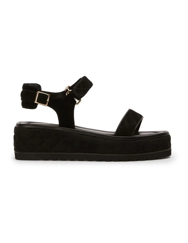 Zahara Sandals in Black Suede