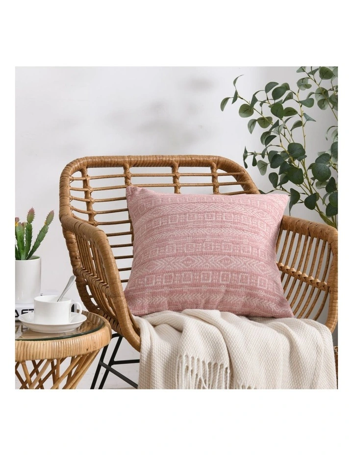 Antalya Chenille Cushion 45x45cm in Pink