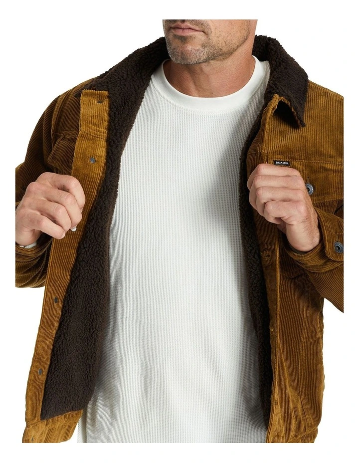 Cable Trucker Jacket in Brown