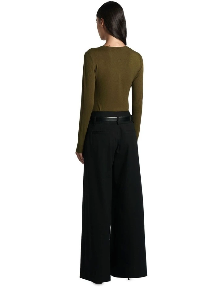 Crew Neck Knit in Leaf