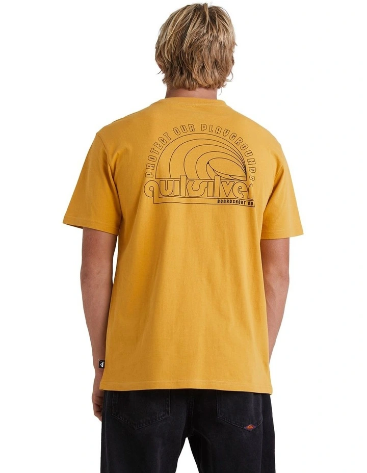 Decal T-shirt in Mustard