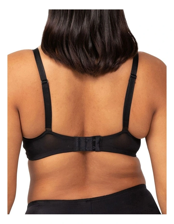 Sheer Minimiser Bra in Black