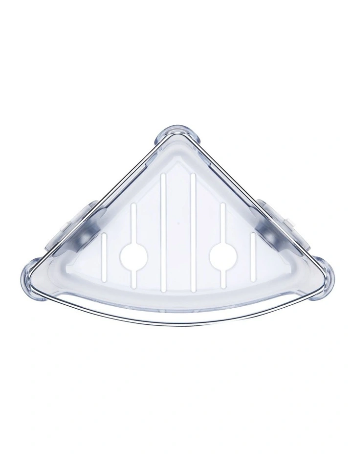 Strong Hold Suction Corner Basket in Clear