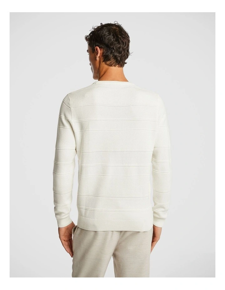 Baker Texture Knit Sweater in White