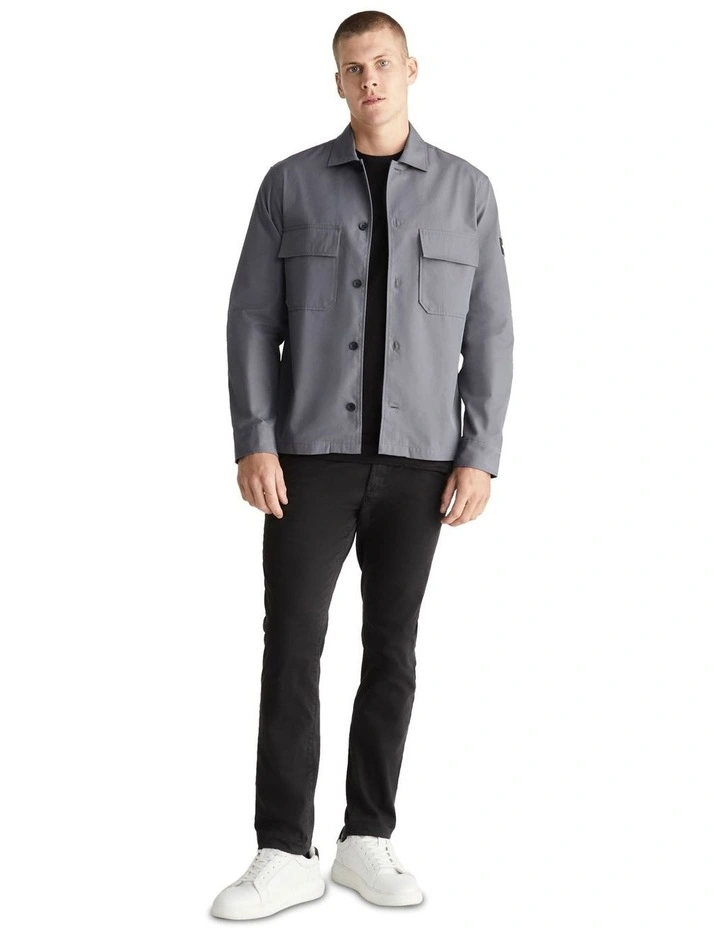 Cotton Nylon Overshirt in Grey
