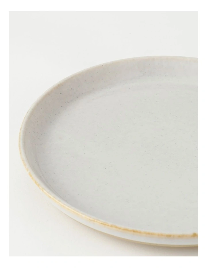 Esperance Wiped Edge Side Plate in White/Sand