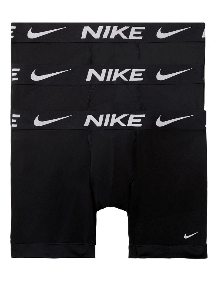 Essential Micro Boxer Briefs 3 Pack in Black