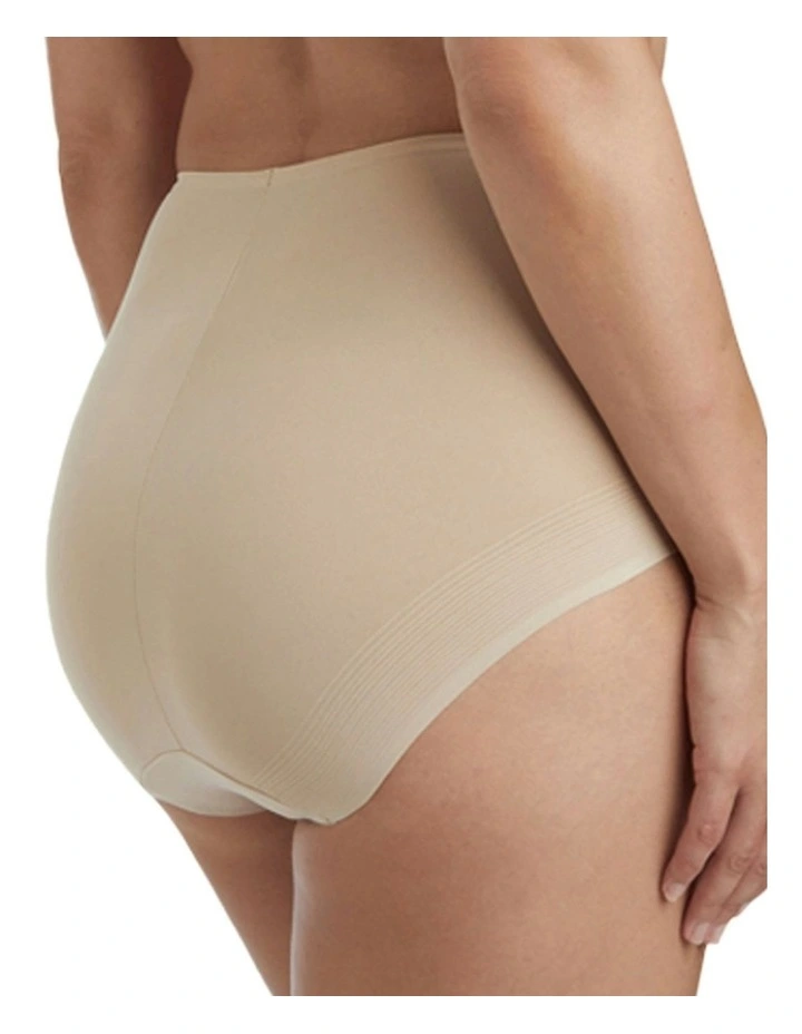 Light Shaping High Waist Everyday Shapewear Brief in Warm Beige