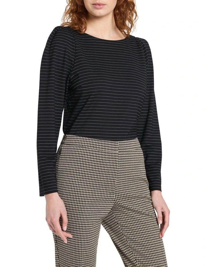 Dance With Me Stripe T-shirt in Black