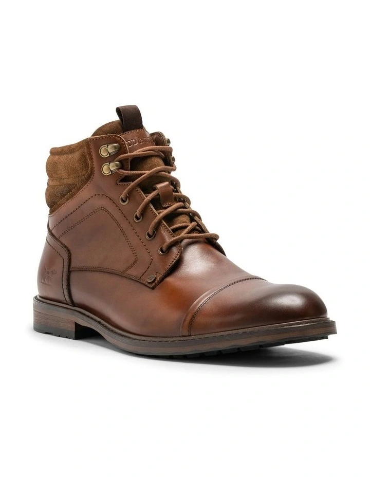 Dunedin Military Boot in Tan Burnish