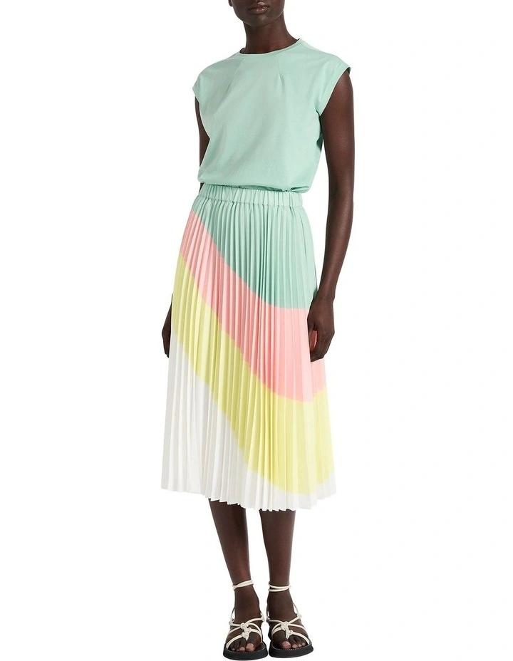 Carlie Mercerised Cotton Tee in Seafoam