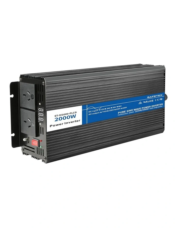 Pure Sine Wave Power Inverter 12V/240V 2000/4000W Boat Car Rv USB LCD