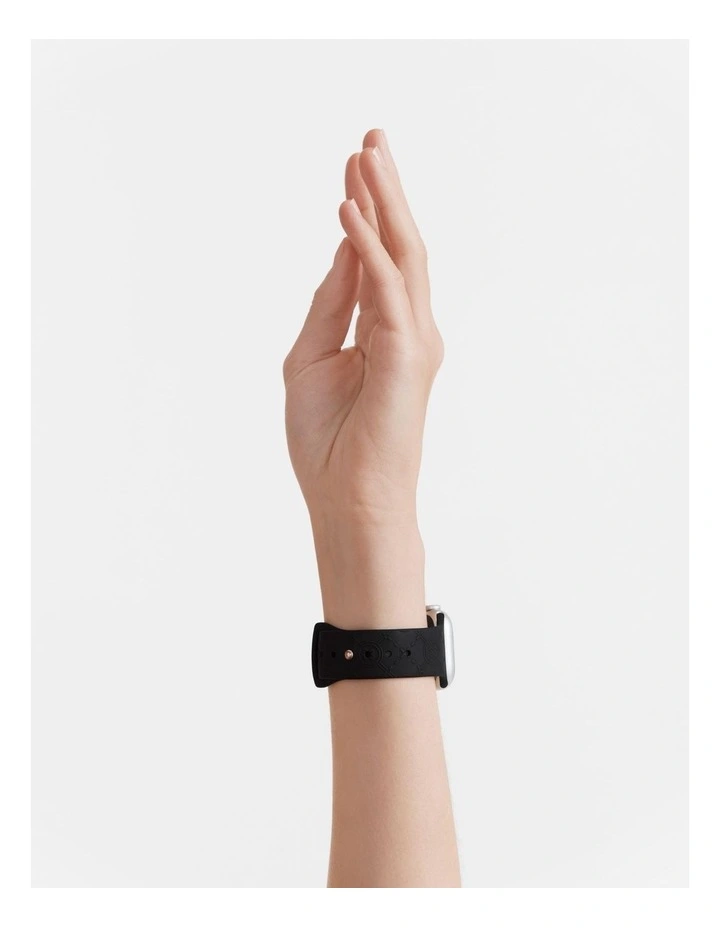 40mm Mim-gram Silicone Watch Band in Black