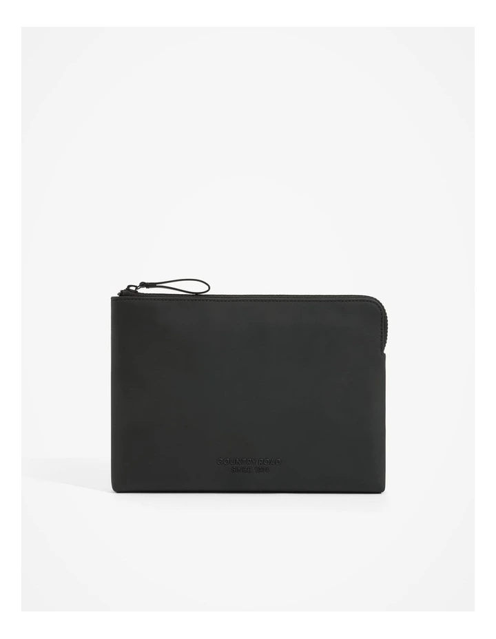 Coated Travel Pouch in Black