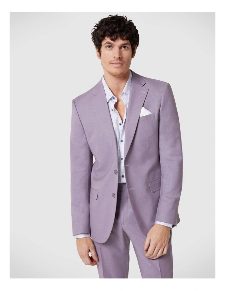 Slim Stretch Marle Tailored Jacket in Lilac