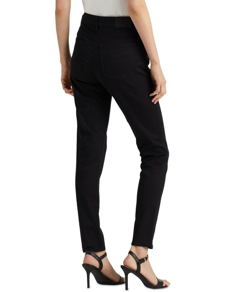 High-Rise Skinny Ankle Jeans in Black