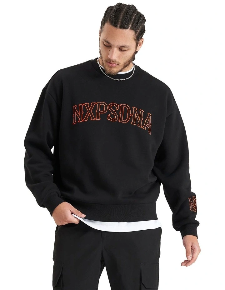 All Rounder Heavy Box Fit Sweater in Black