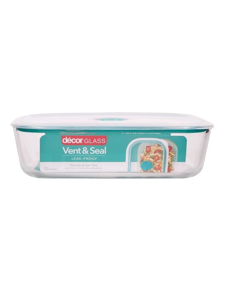 Vent and Seal Glass Oblong 2.5L in Clear