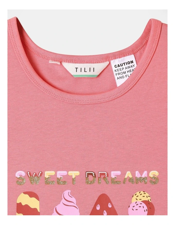 Girl Power Pyjama Set in Coral