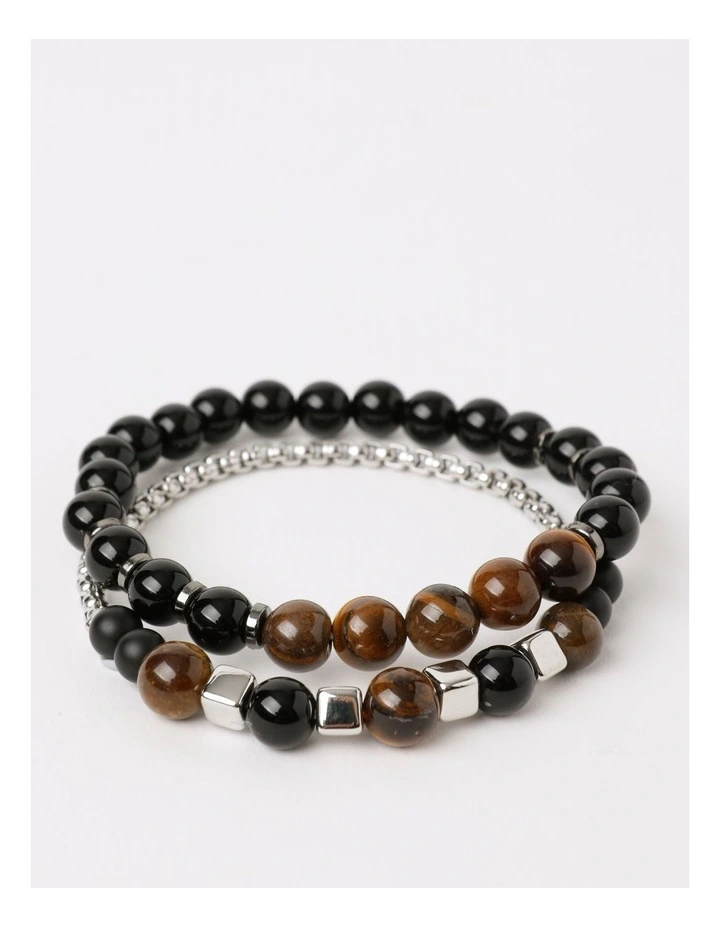 2 Pack Precious Stones & Metal in Black