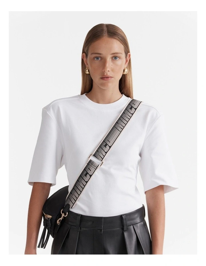 Go Fast Webbing Bag Strap in Black White